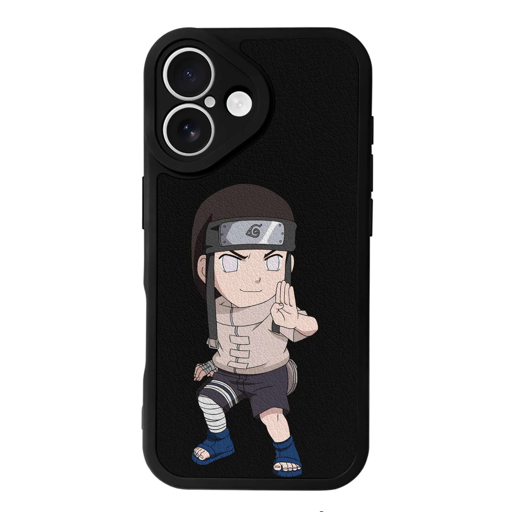 （画像用） NARUTO -ナルト- 日向ネジ Hyūga Neji 【iPhone 16シリーズ対応】シリコンスマホケース（レザー調） 材質：シリコン